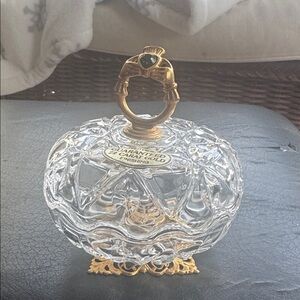 Crystal dish trinket with Gold Accents made Ireland 22k